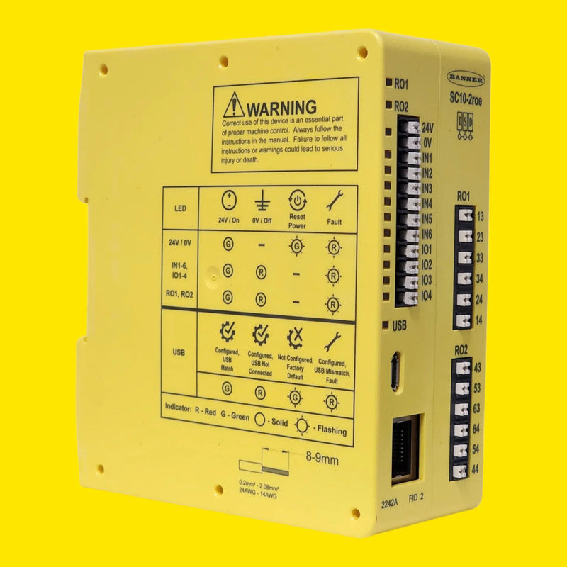 Banner Sc10-2roe 806222 Controlador De Seguridad 10 Entr 24v