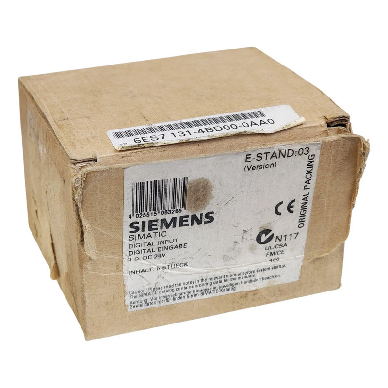Siemens 6es7 131-4bd00-0aa0 Módulo 4 Entradas 24vdc