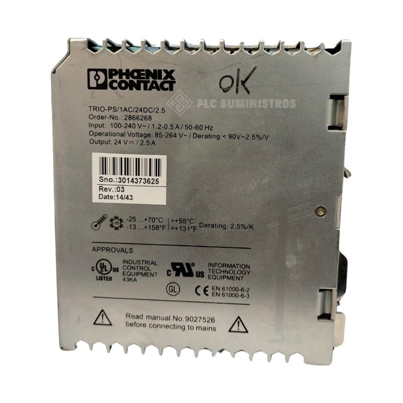 Fuente Phoenix Contact Trio-ps/1ac/24dc/2.5