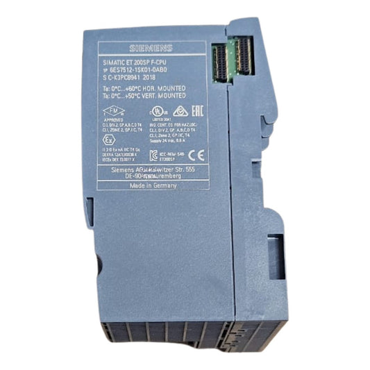 Siemens 6es7 512-1sk01-0ab0 Central Processing  Unit Et200sp