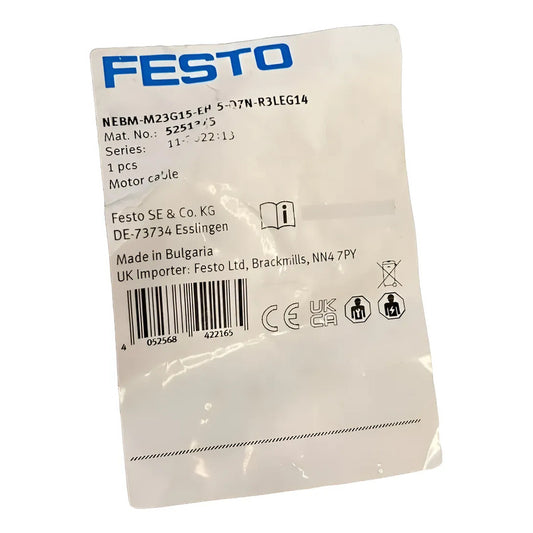 Festo 5251375 Nebm-m23g15-eh-5-q7n-r3leg14 Cable Motor