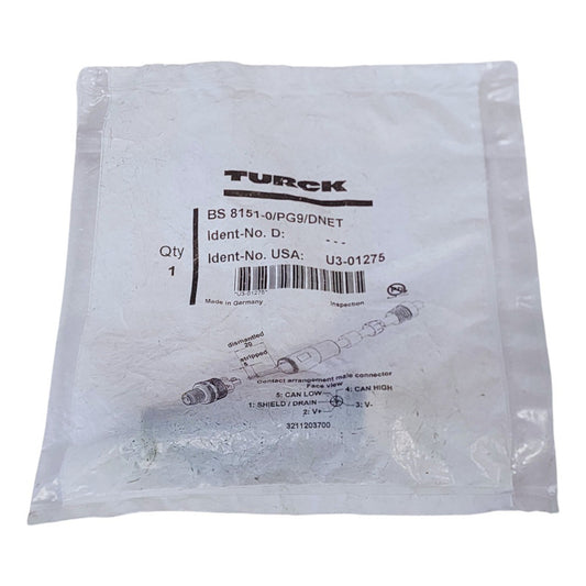 Turck Bs 8151-0/pg9/dnet Conector U3-01275