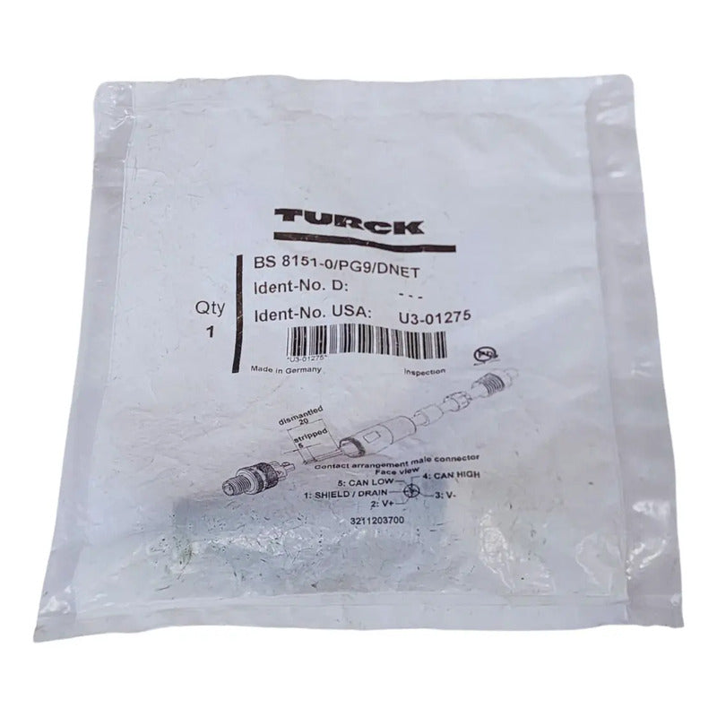 Turck Bs 8151-0/pg9/dnet Conector U3-01275