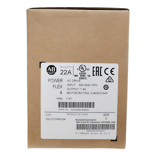Allen Bradley 22a-d1p4n104 Variador Powerflex 4 0.5hp