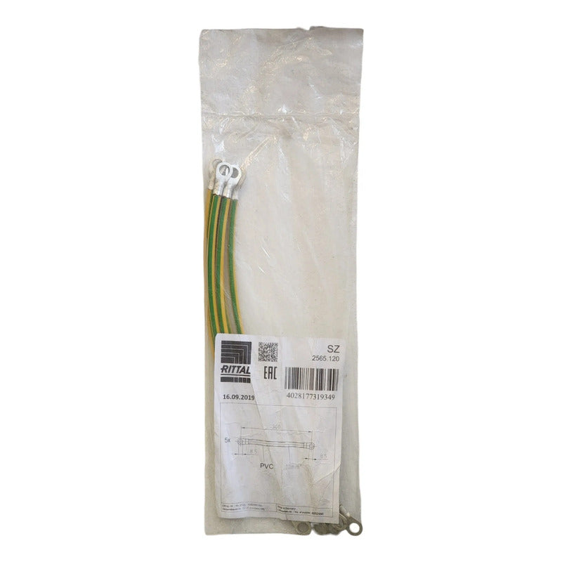 Rittal 2565.120 Cable De Tierra 10mm2 300mm Amarillo