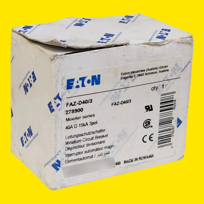 Eaton 278900 Interruptor Termomagnetico Faz-d40/3 3p 40a Gris