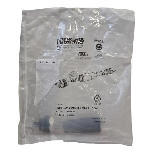 Phoenix Contact Sacc-m12ms-5con-pg7-va Conector M12 1553187 Plata
