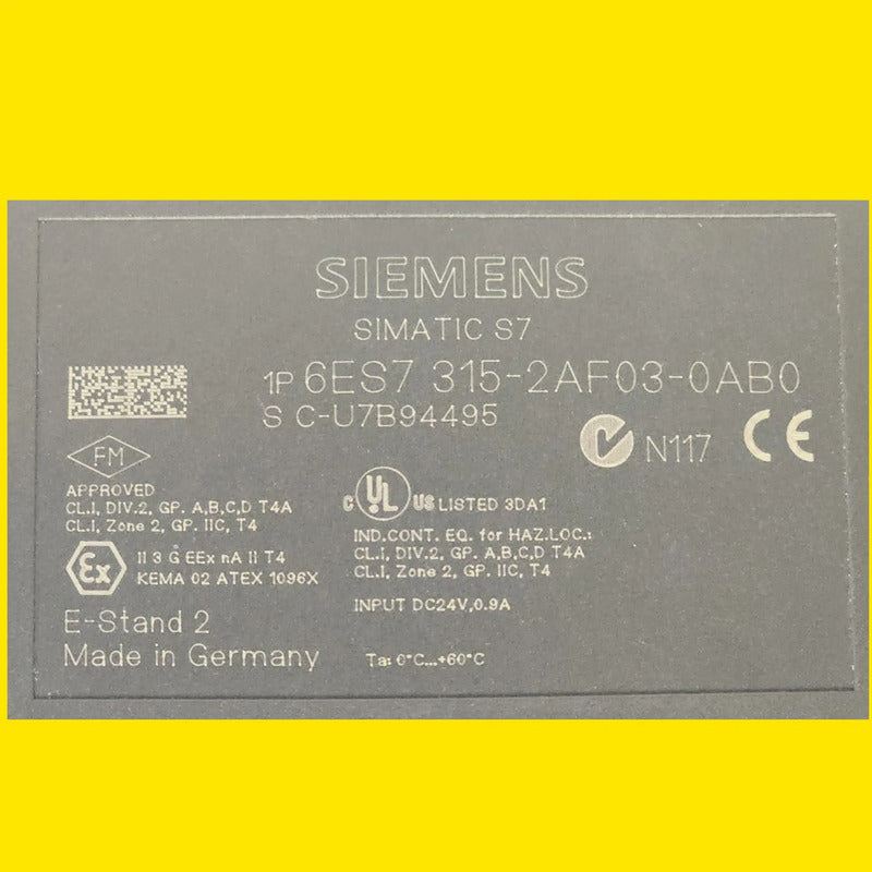 Siemens 6es7 315-2af03-0ab0 Modulado De Cpu Simatic S7