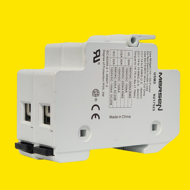 Portafusible Ferraz Shawmut Usm2 N217523 30a 800v Ultrasafe