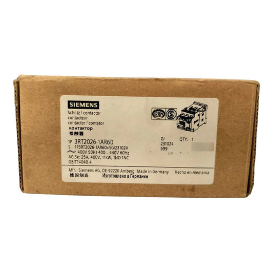 Siemens Sirius 3rt2026-1ar60 Contactor