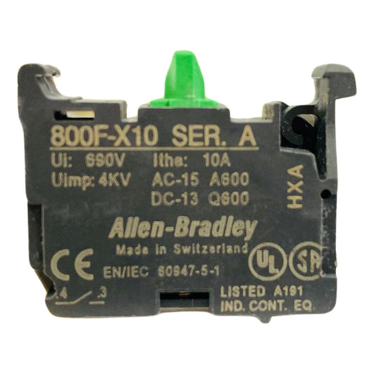 Allen Bradley 800f-x10 9zas