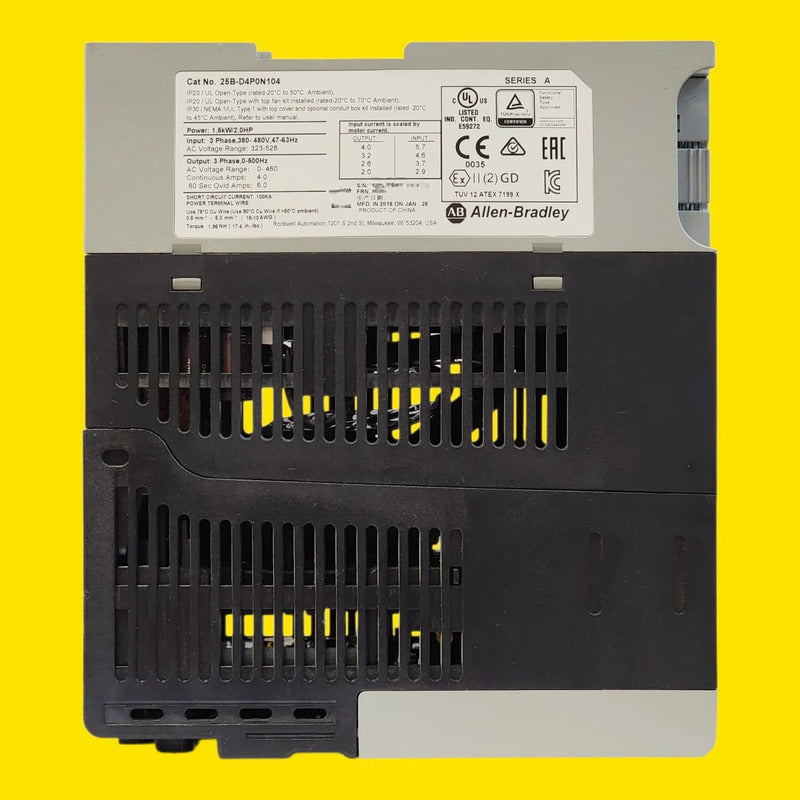 Variador Allen-bradley Powerflex 525 25b-d4p0n104 2hp 480v