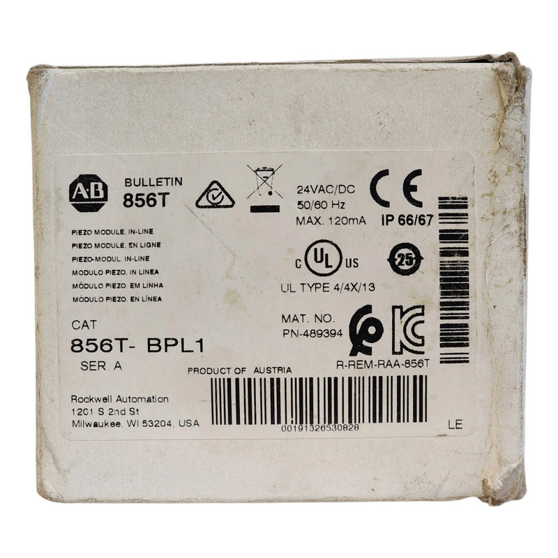 Allen-bradley 856t-bpl1 Módulo Acústico Piezoeléctrico