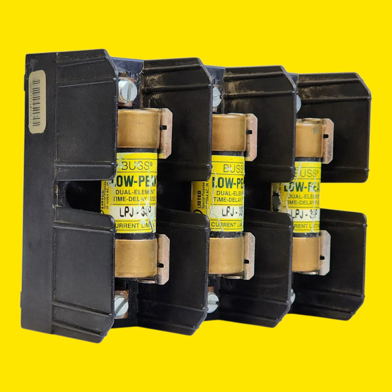 Base Bussmann J60030-3cor Con 3 Fusibles Lpj-3sp 3a 600v