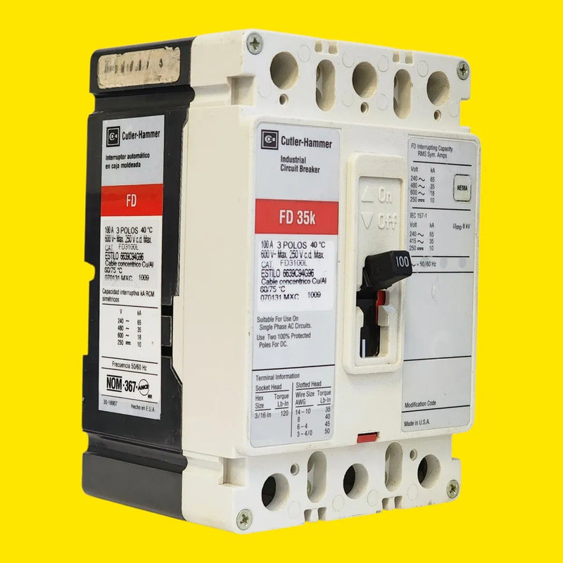 Cutler-hammer Fd 35k Interruptor Termomagnético Industrial