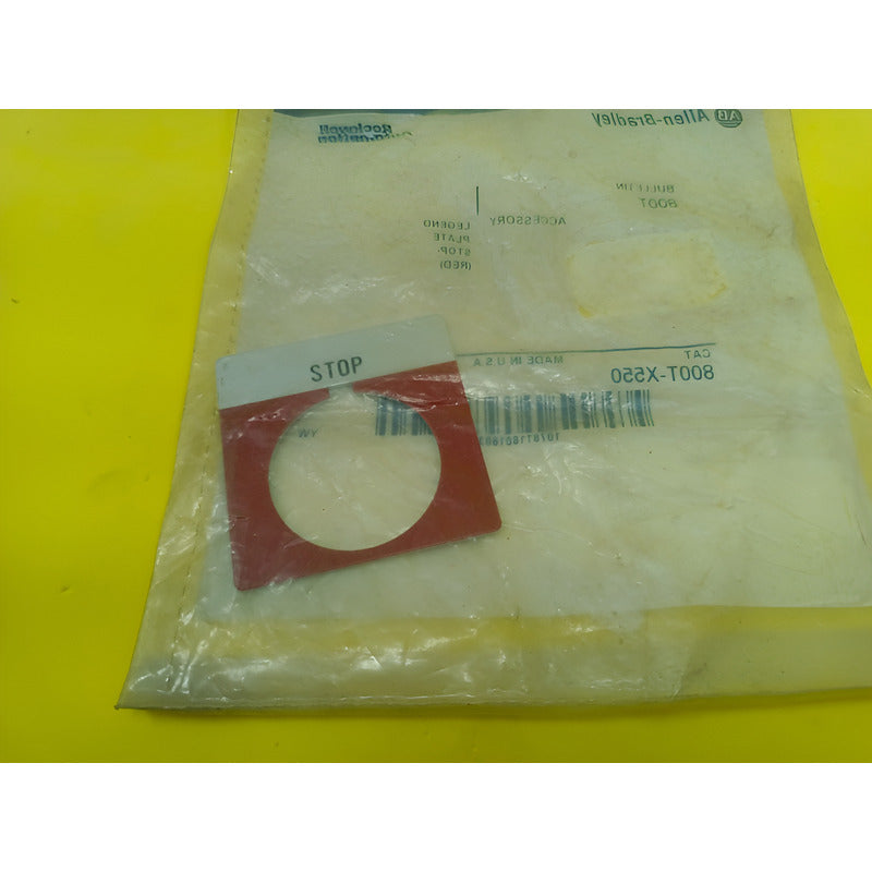 Allen Bradley 800t-x550 Ser A Una Placa Rojo Stop