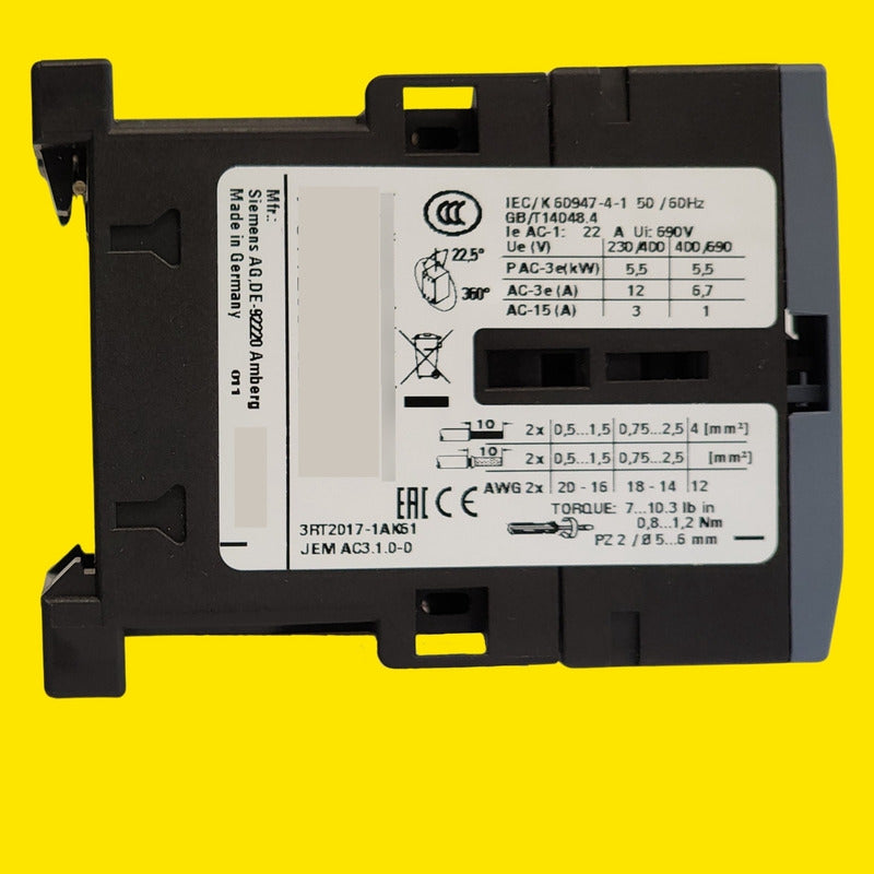 Contactor De Potencia 3rt2017-1ak61 Siemens