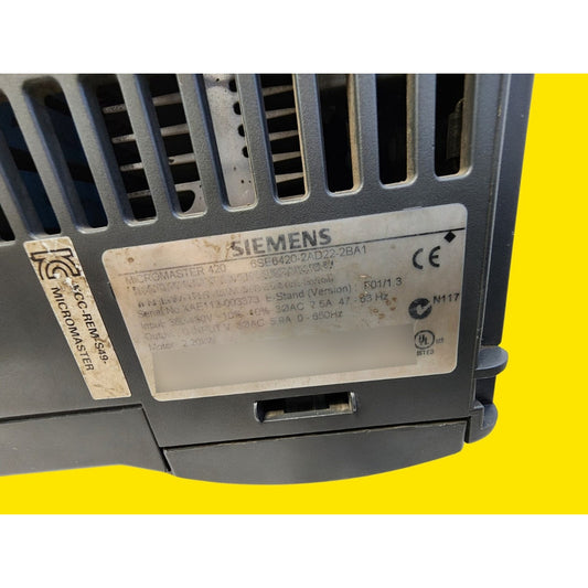 Inversor De Frecuencia Siemens 6se6420-2ad22-2ba1