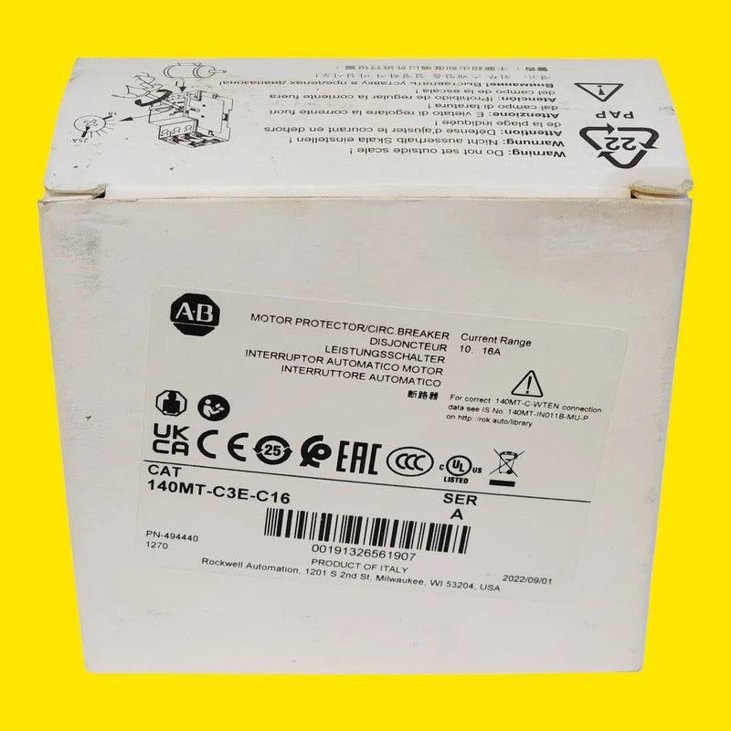 Allen-bradley 140mt-c3e-c16 Guardamotor 16a 3 Polos 50/60 Hz