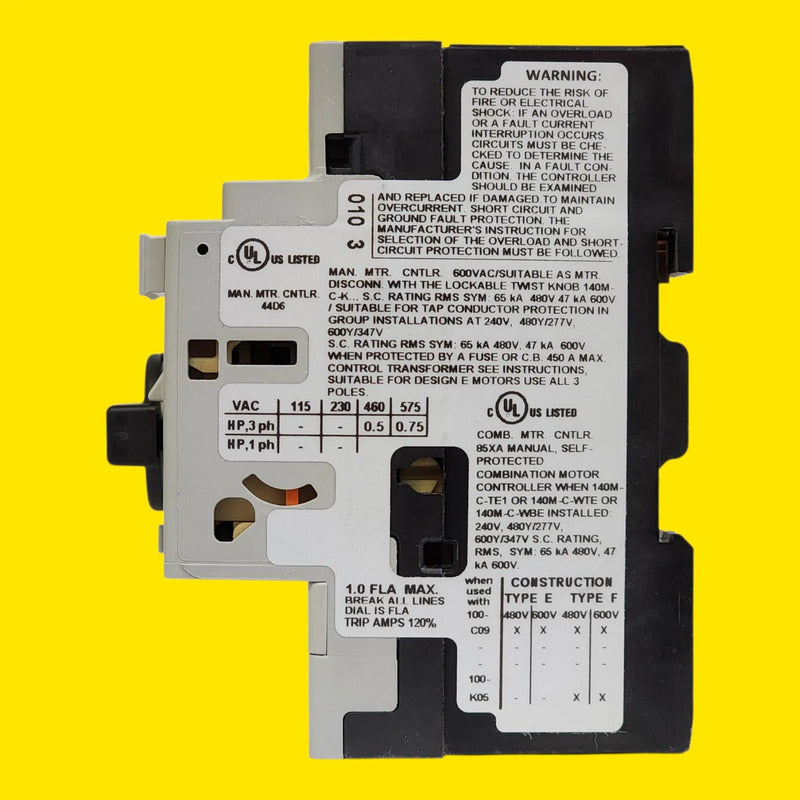 Allen Bradley 140m-c2e-b10 Guardamotor 50/60hz