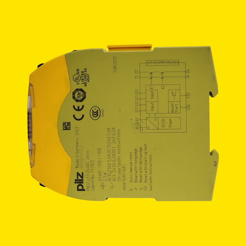 Pnoz S3 #751103 Pilz Relé De Seguridad Riel Din
