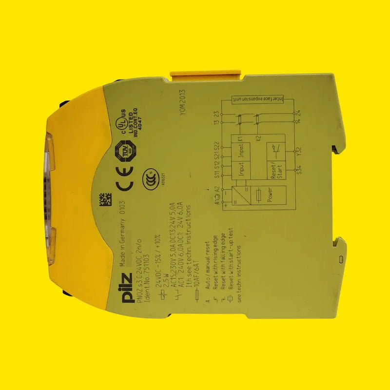 Pnoz S3 #751103 Pilz Relé De Seguridad Riel Din