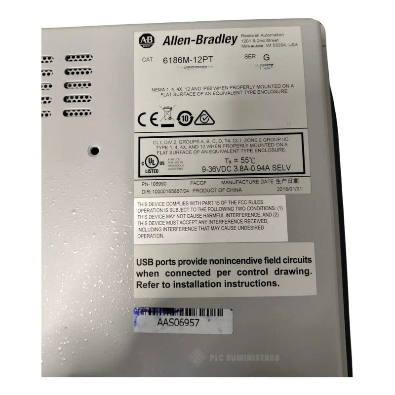 Allen Bradley 6186m-12pt 1200m Versaview Indus