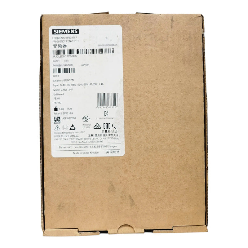 Siemens 6sl3210-1ke15-8uf2 Variador De Frecuencia G120c Pn