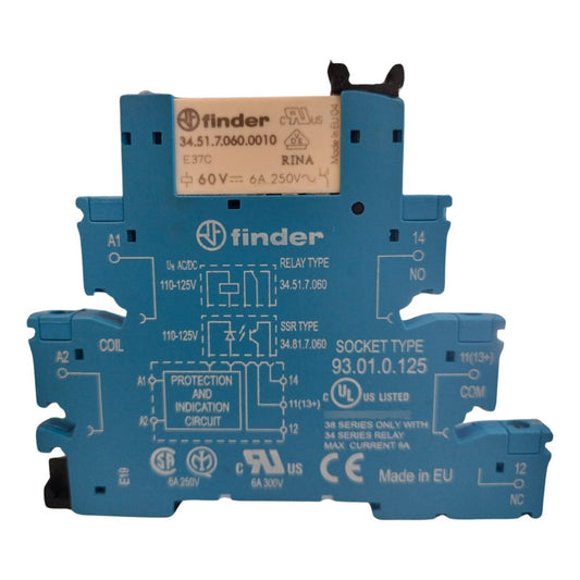 Finder 93.01.0.125 Base Y Relevador  34.51.7.060.0010