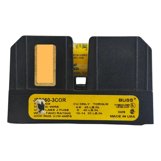 Bussman Bloque J60060-3cor + 3 Fusibles Clasej Lpj-40sp 600v