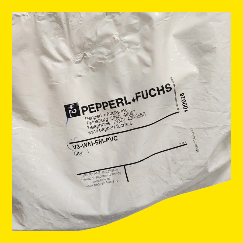 Pepperl+fuchs V3-wm-5m-pvc Conector M8 Hembra Cable 5m Negro