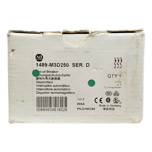 Interruptor Termomagnético Allen-bradley 1489-m3d250 3p 25a
