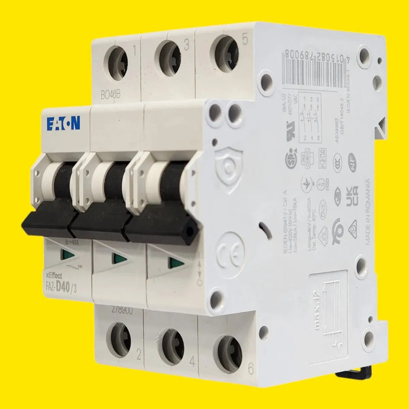 Eaton 278900 Interruptor Termomagnetico Faz-d40/3 3p 40a Gris
