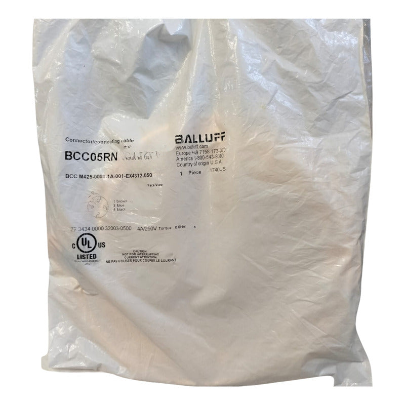 Balluff Bcc05rn Bcc M425-0000-1a-001-ex43t2-050 Cable/conex