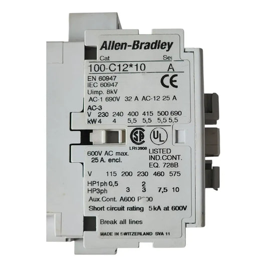 Allen Bradley 100-c12d10 Contactor Industrial Eléctrico