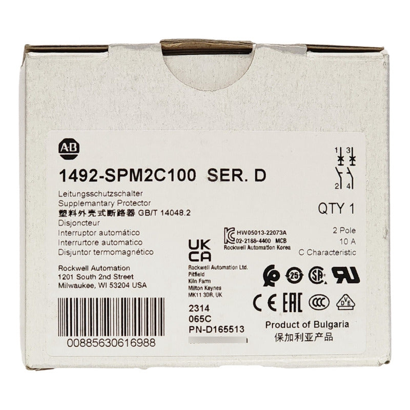 Interruptor Allen-bradley 1492-spm2c100 100a 2 Polos Rieldin