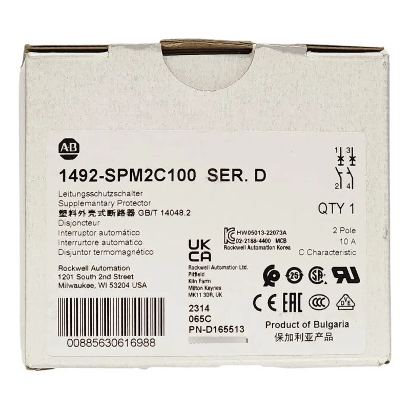 Allen-bradley 1492-spm2c100 Interruptor 2 Polos