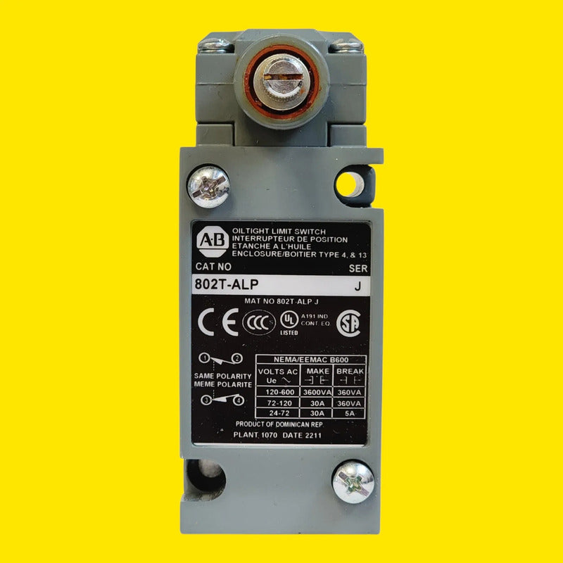 Allen Bradley 802t-alp Interruptor Limite Enchufable 10a