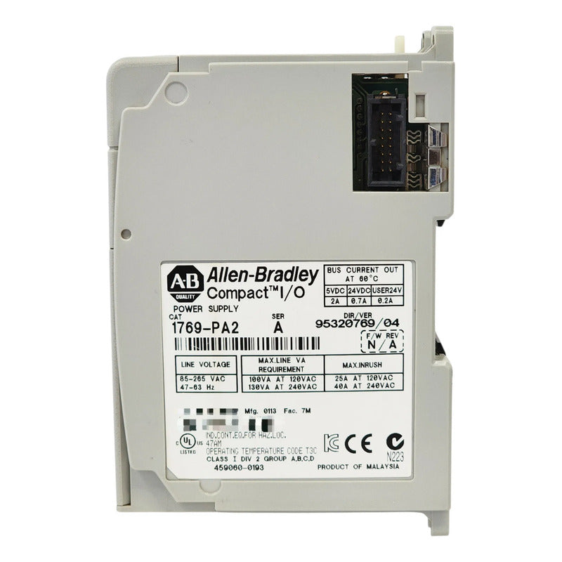 Allen Bradley Fuente 1769-pa2 Compactlogix 120/240v Ac Plcs