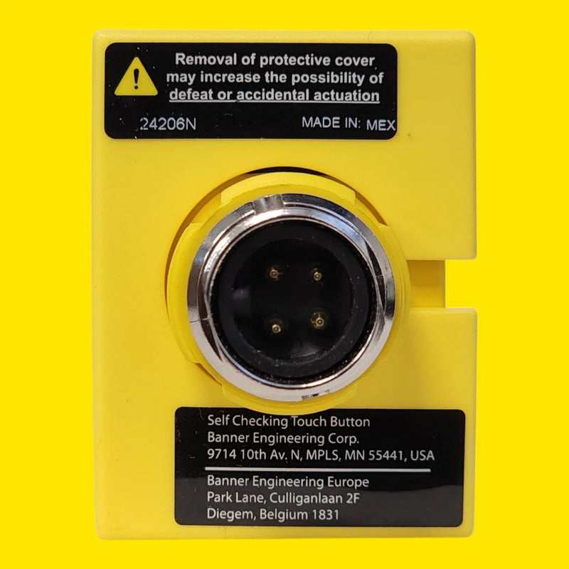 Banner Stbvp6q 64180 Boton Tactil Optico De Seguridad Amarillo
