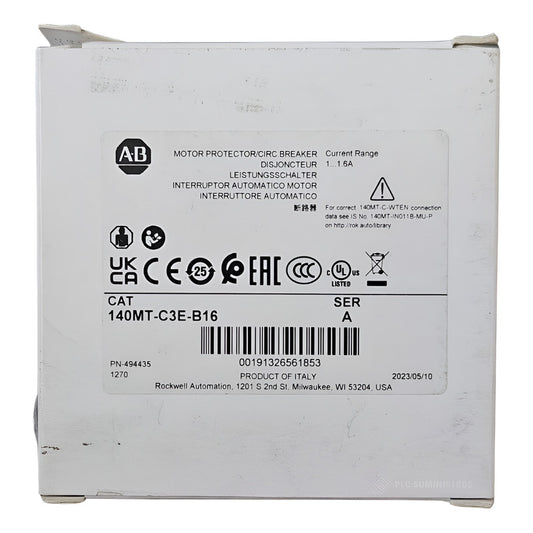Allen Bradley 140mt-c3e-b16 Disyuntor De Proteccion De Motor 50 Hz- 60hz