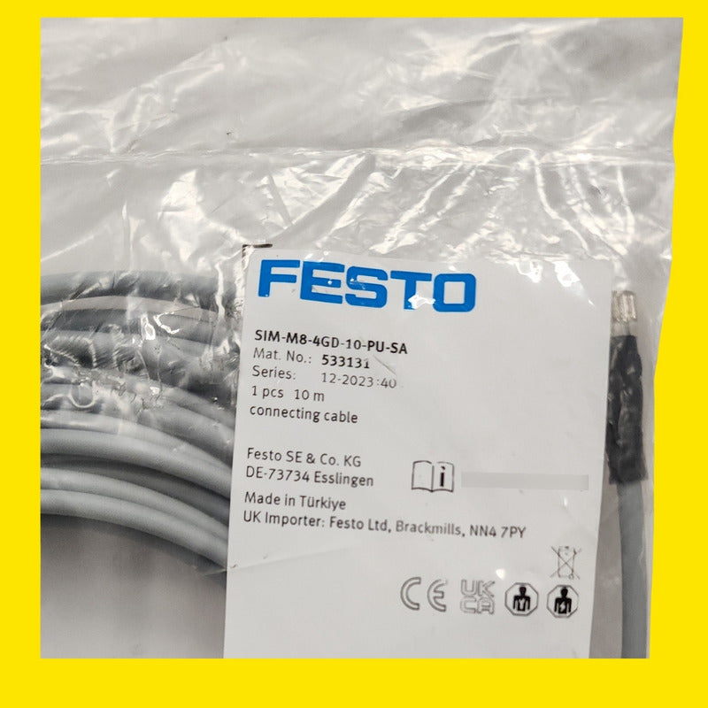 Festo - Festo Cable Conector Sim-m8-4gd-10-pu-sa. Nuevo