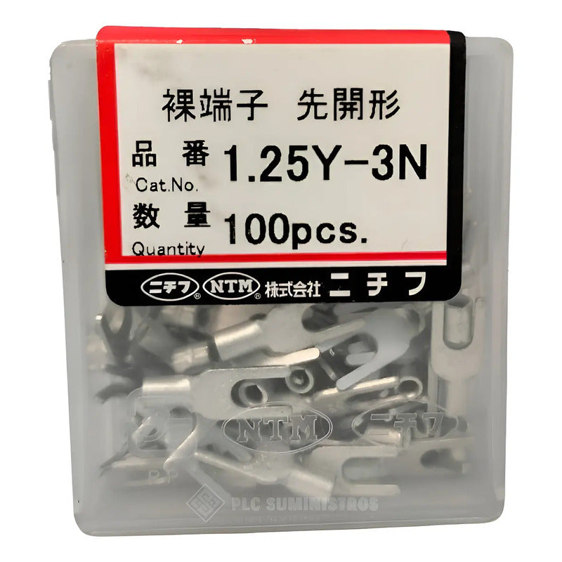 Nichifu 1.25y-3n Terminales De Crimpado En Forma Y Blanco