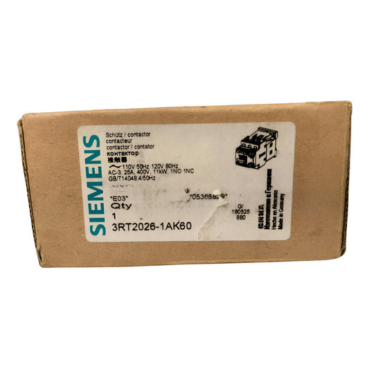 Contactor De Potencia Ac-3, 25amp 11kw 3rt2026-1ak60 Siemens
