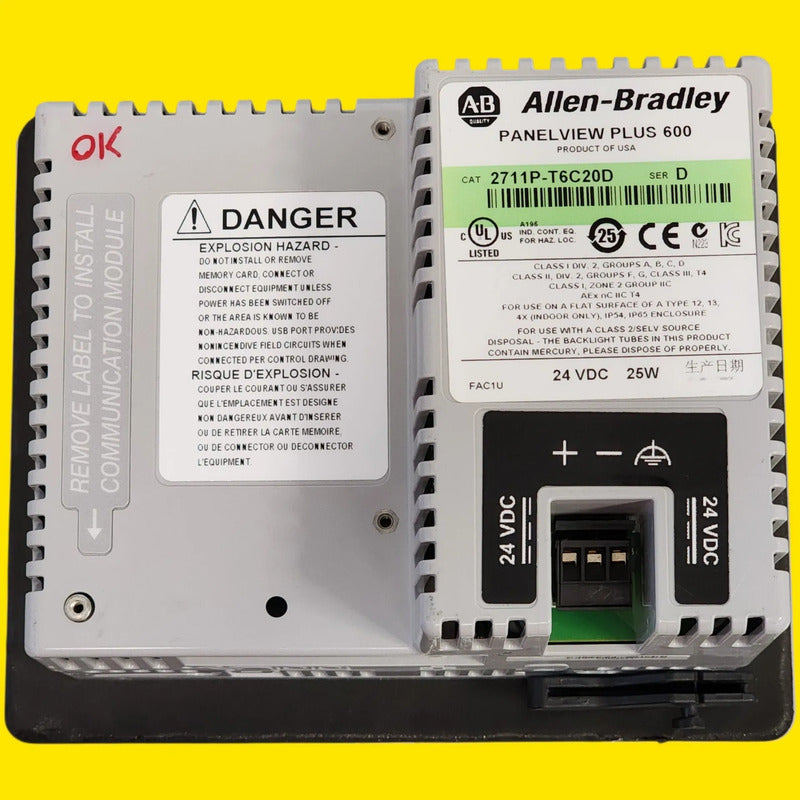 Allen-bradley 2711p-t6c20d Pantalla Táctil Panelview Plus