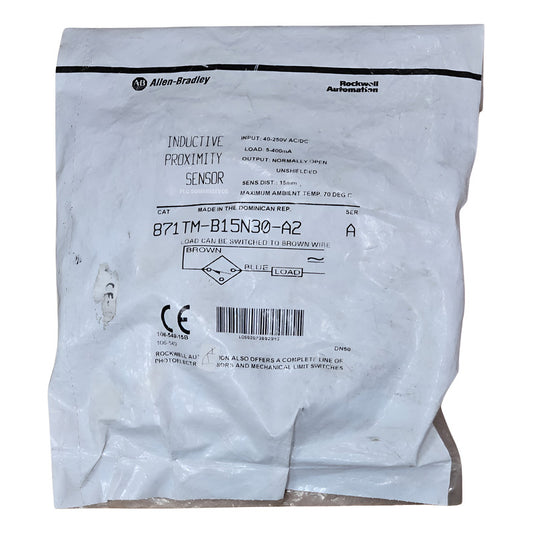Allen-bradley 871tm-b15n30-a2 Inductive Proximity Sensor