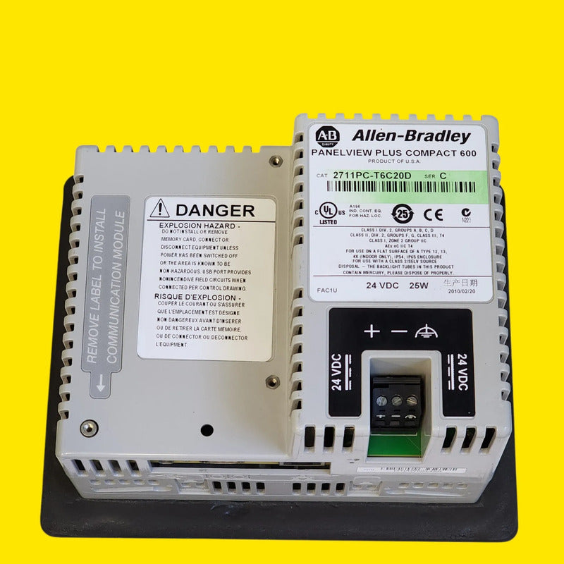 Allen-bradley 2711pc-t6c20d Panelview Plus Compact 600