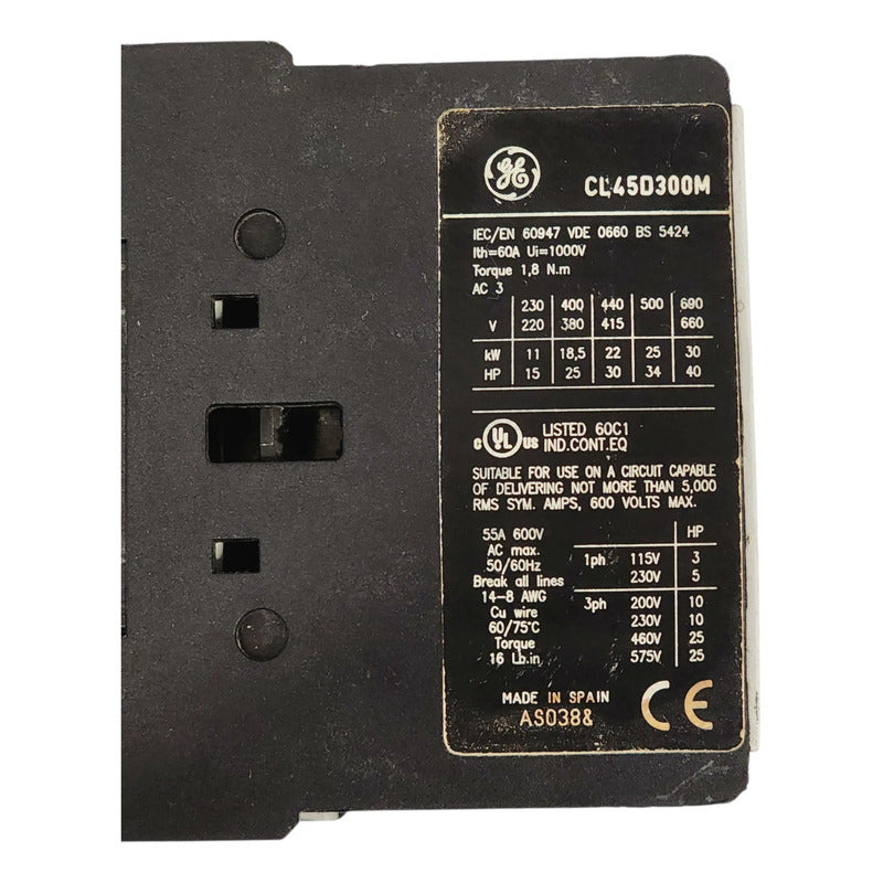 General Electric Cl45d300m Contactor Electrico Trifasico