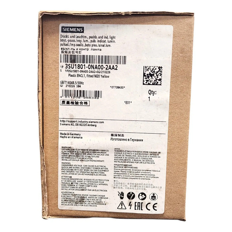 Siemens 3su1801-0na00-2aa2 Caja Para Pulsadores Sirius Act