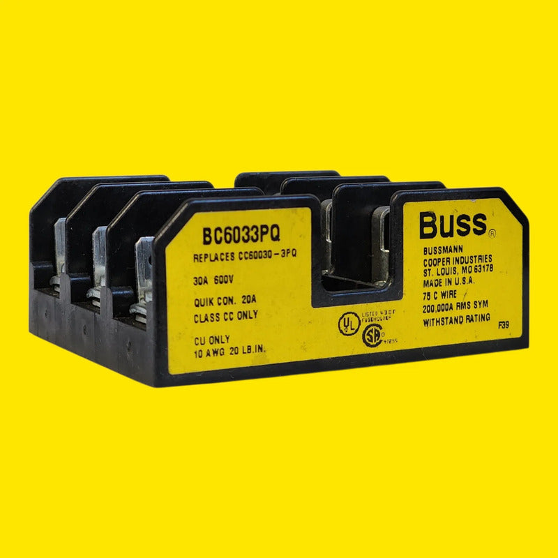 Bussmann Bc6033pq Portafusible Clase Cc 3 Polos 30a